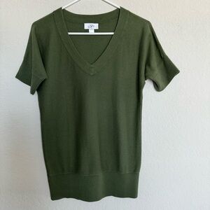 LOFT Women’s Knit GreenTop Short Sleeve Sz S